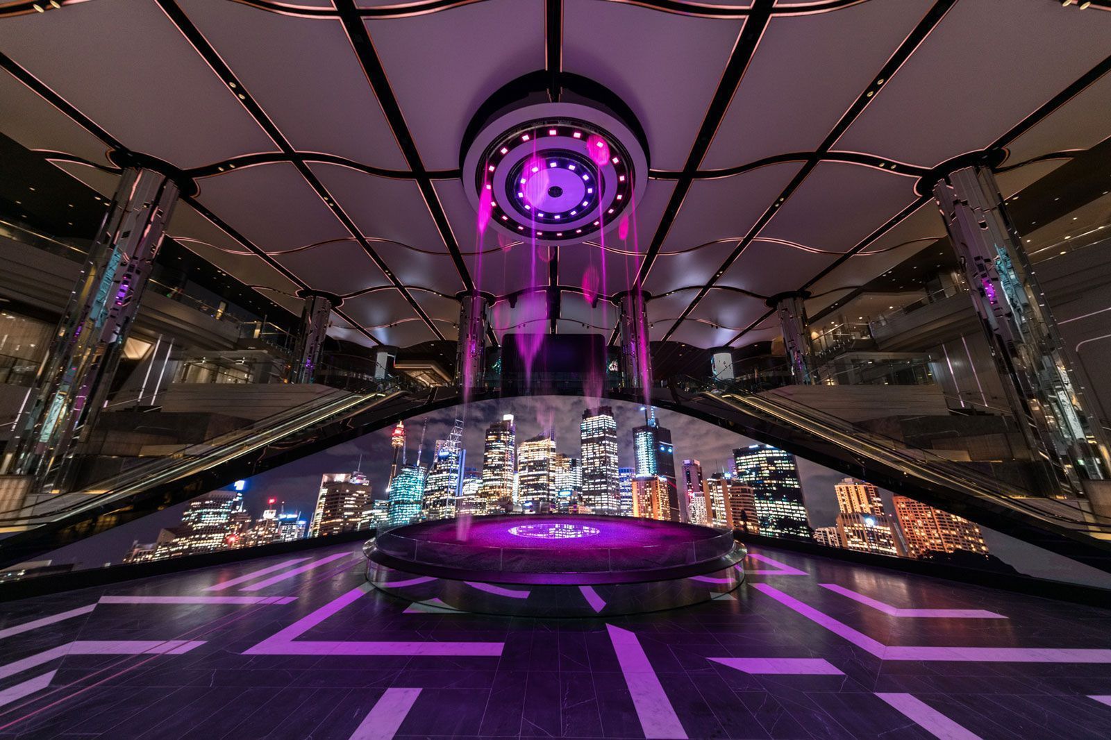 Custom LED entry wall at The Star Sydney casino